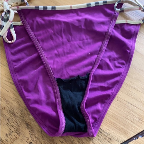 Burberry Y2K Purple Burberry Swim Bikini Swimsuit, Medium - Picture 5 of 12